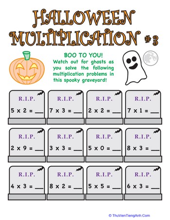 Halloween Multiplication #3