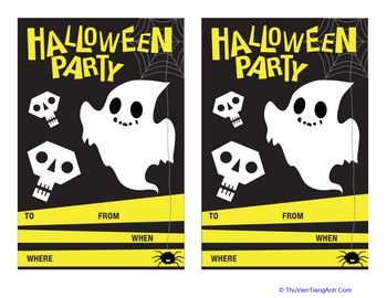 Ghoulish Halloween Party Invitations