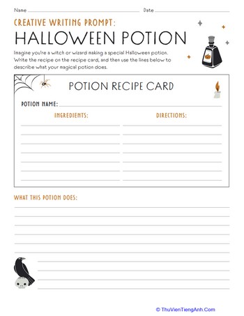 Creative Writing Prompt: Halloween Potion