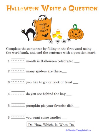Writing Questions: Halloween