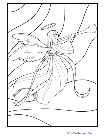 Heralding Angel Coloring Page