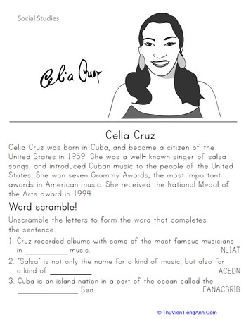 Celia Cruz: Historical Heroes