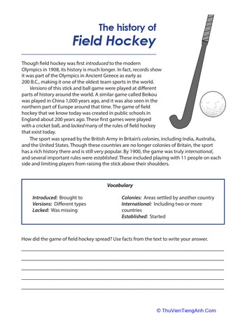 The History of Field Hockey for Kids