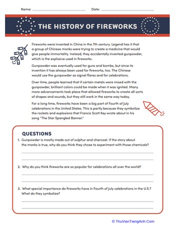History of Fireworks