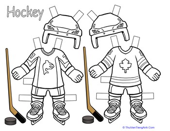 Hockey Paper Dolls