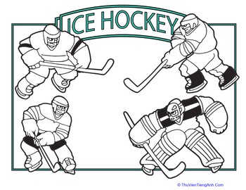 Hockey Players Coloring Page