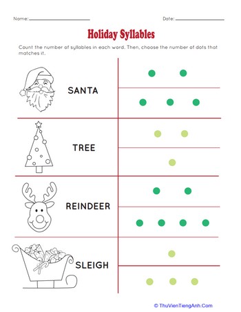 Holiday Syllables