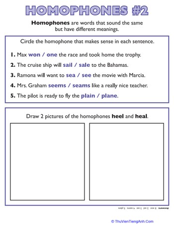 Learning Homophones #2