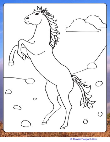 Jumping Horse Coloring Page