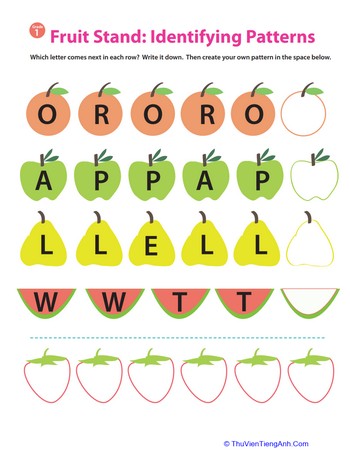 Recognizing Patterns: Alphabet Fruit
