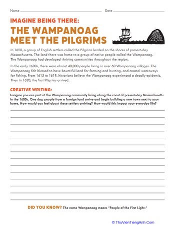 Imagine Being There: The Wampanoag Meet the Pilgrims