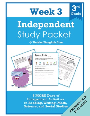 Third Grade Independent Study Packet – Week 3