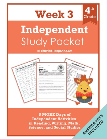 Fourth Grade Independent Study Packet – Week 3
