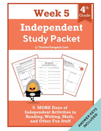 Fourth Grade Independent Study Packet – Week 5