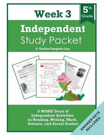 Fifth Grade Independent Study Packet – Week 3