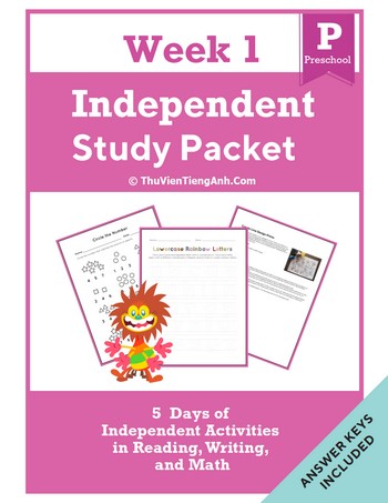 Preschool Independent Study Packet – Week 1