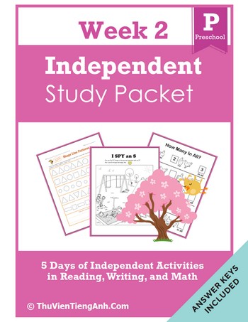 Preschool Independent Study Packet – Week 2