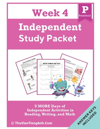 Preschool Independent Study Packet – Week 4