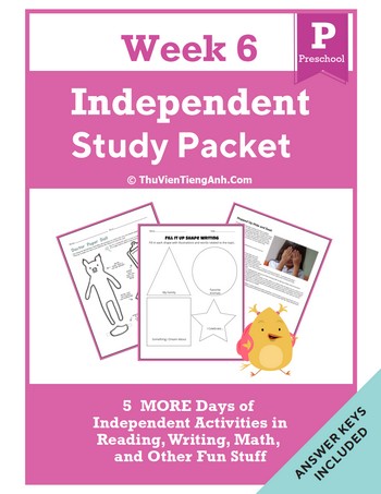 Preschool Independent Study Packet – Week 6