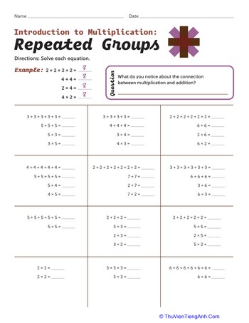 Intro to Multiplication: Repeated Groups