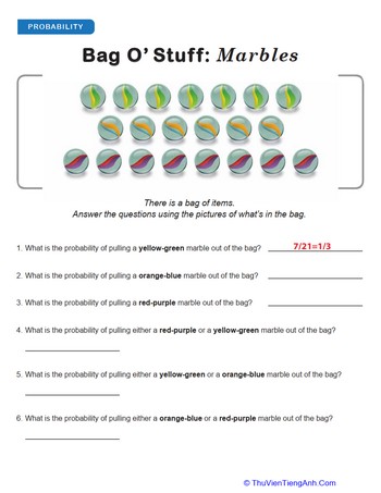 Intro to Probability: Marbles