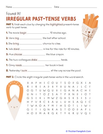 Found It! Irregular Past-Tense Verbs