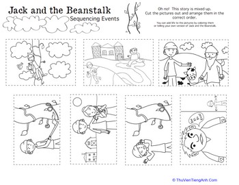 Jack and the Beanstalk Story Sequence