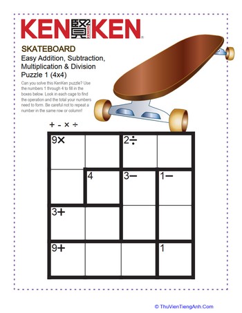 Skateboard KenKen® Puzzle