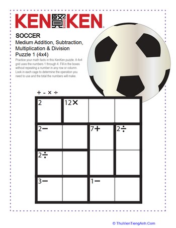 Soccer KenKen® Puzzle