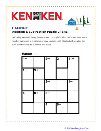 Camping KenKen® Puzzle