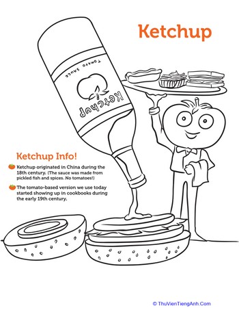 Ketchup Coloring Page