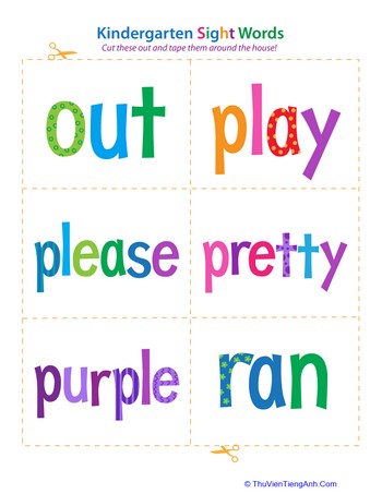 Kindergarten Sight Words: Out to Ran