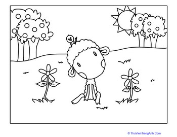Little Lamb Coloring Page