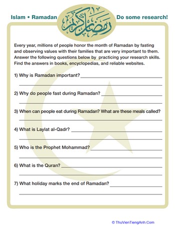 Learn About Ramadan