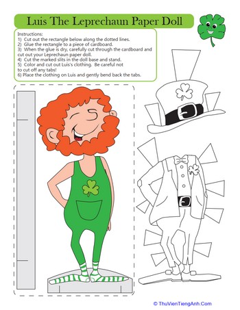 Leprechaun Paper Doll