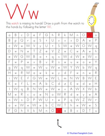 Alphabet Maze: W