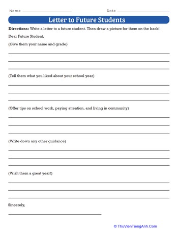 Letter to Future Students