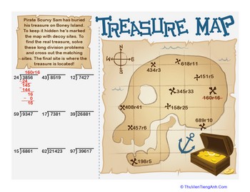 Long Division Treasure Map