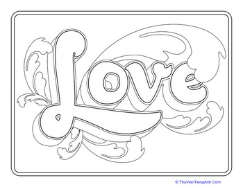 Love Coloring Page
