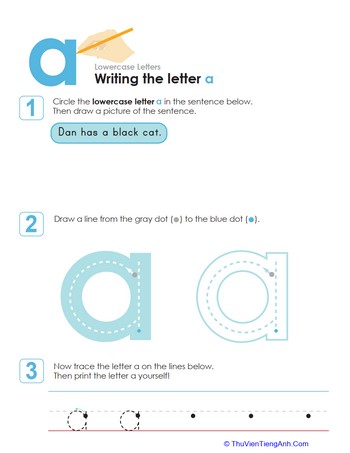 Writing the Letter a