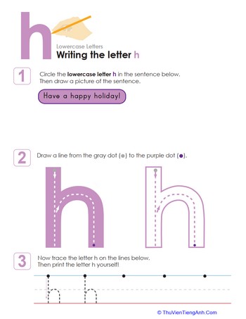 Writing the Letter h