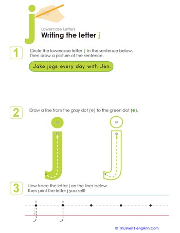 Writing the Letter j