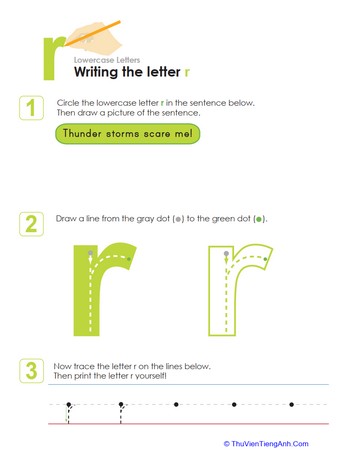 Writing the Letter r