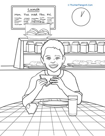 Lunchtime Coloring Page