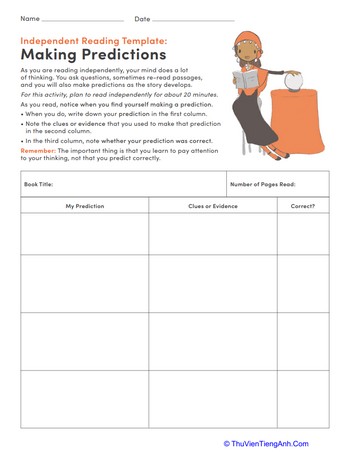Make Predictions During Independent Reading