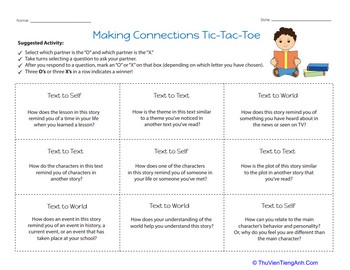 Making Connections Tic-Tac-Toe