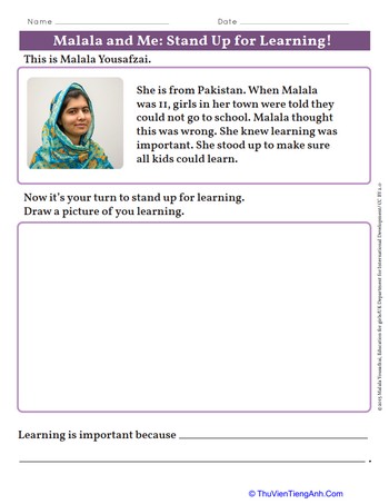 Malala and Me: Stand Up for Learning!