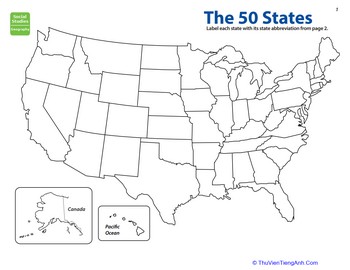 Map the States: State Abbreviations