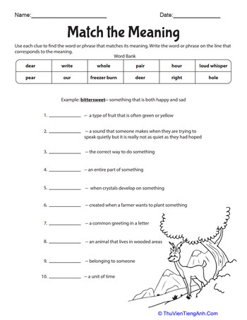 Match the Meaning