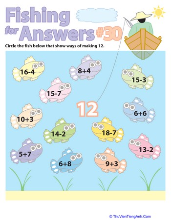 Fishing For Math Facts: Twelve